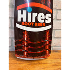 Vintage 1950s Hires Root Beer Advertising Metal Thermometer Sign Bottle 29"