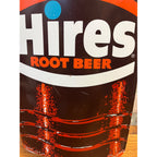 Vintage 1950s Hires Root Beer Advertising Metal Thermometer Sign Bottle 29"