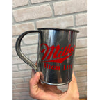 Vintage Miller High Life Tin Metal Cup Mug Beer Barware