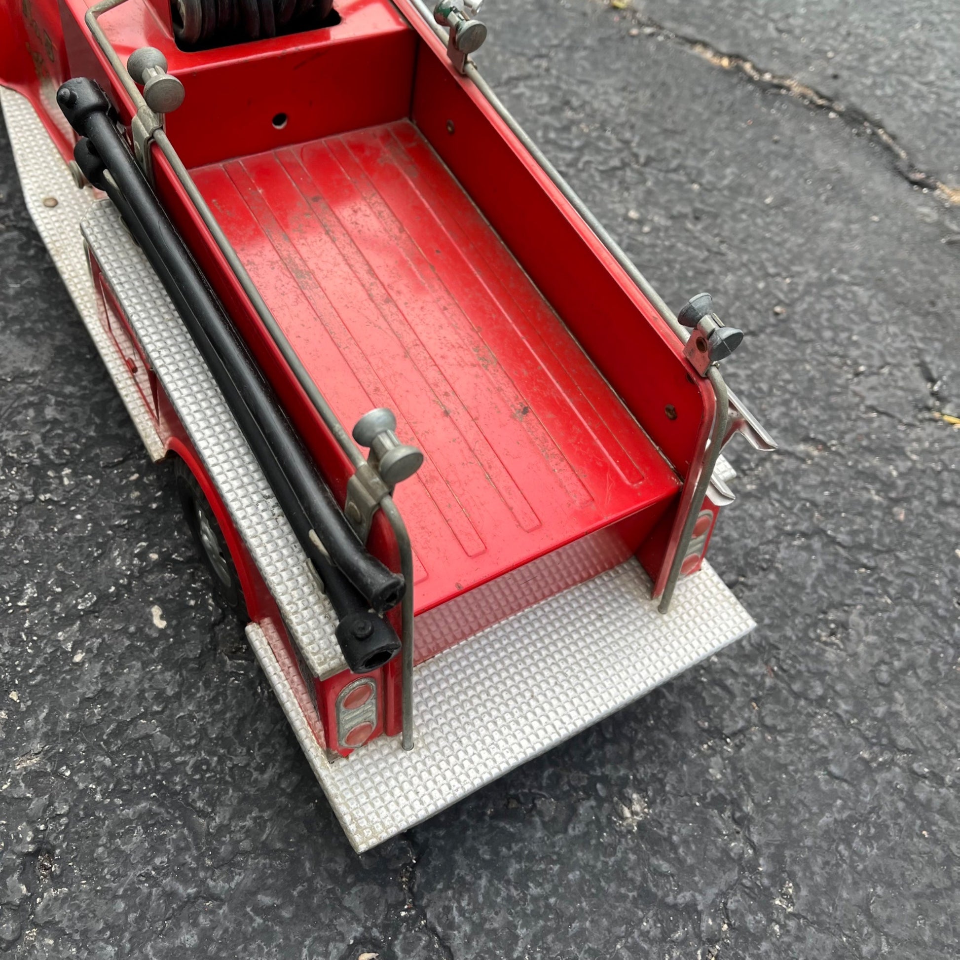 Vintage 1950s Tonka Fire Truck Pumper No. 5 TFD Pressed Steel Toy