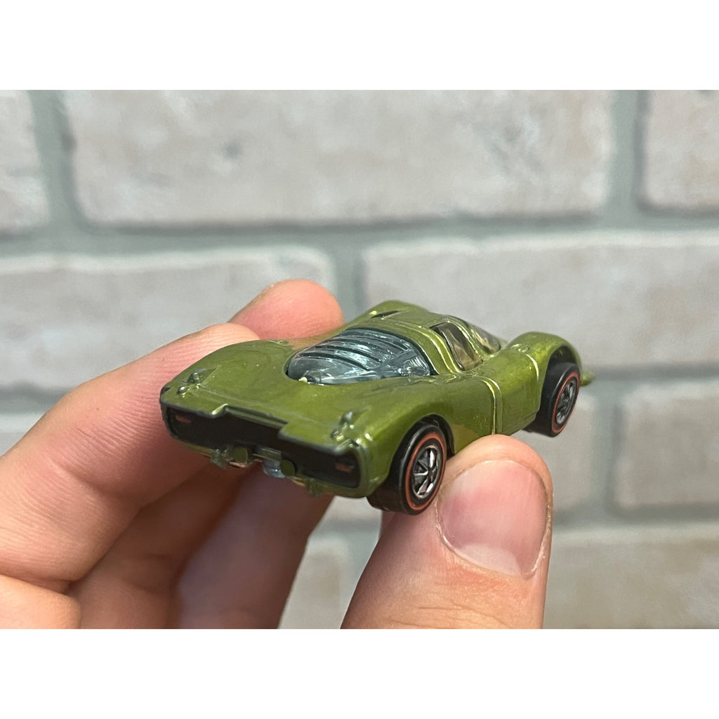 Vintage Hot Wheels Redline 1969 Porsche 917 Lime Yellow - Very Good