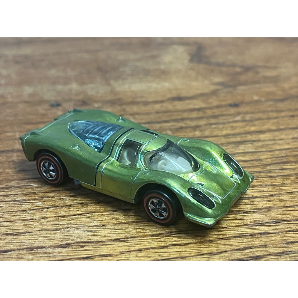 Vintage Hot Wheels Redline 1969 Porsche 917 Lime Yellow - Very Good