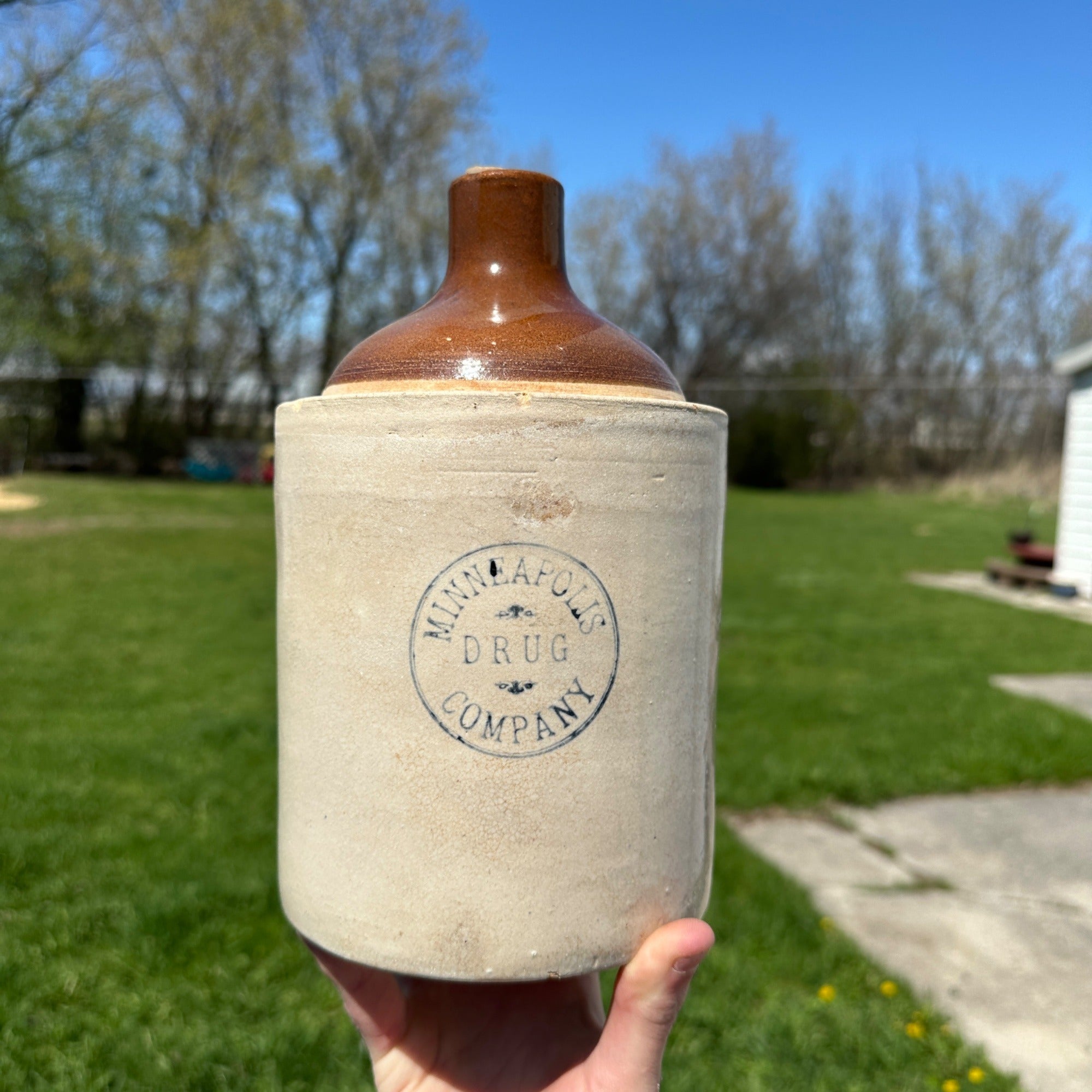 Red Wing 1 Gallon Minneapolis Drug Company Advertising Jug