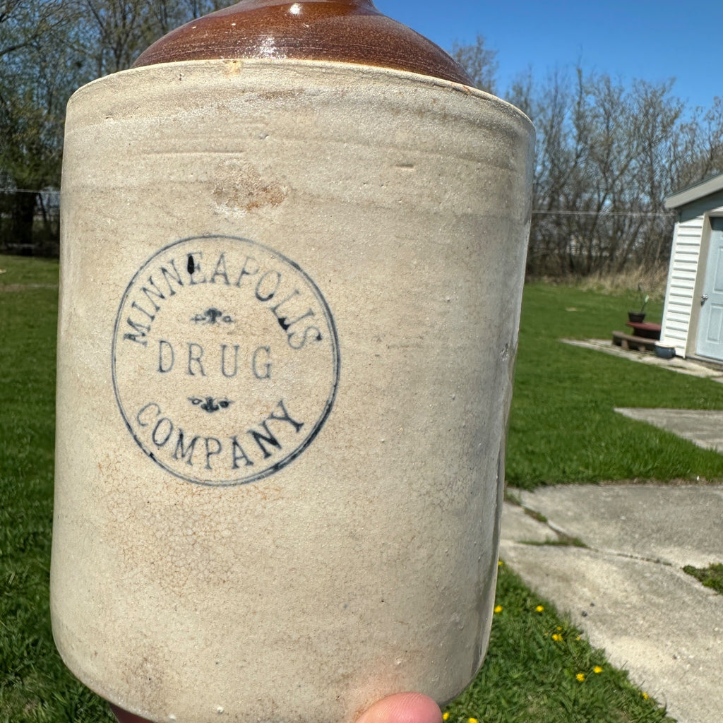 Red Wing 1 Gallon Minneapolis Drug Company Advertising Jug