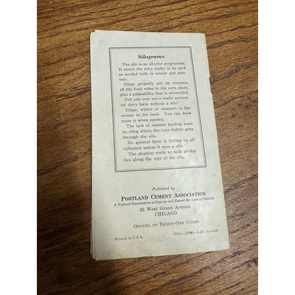 Vintage 1926 Silo for Every Farm Publication Booklet Portland Cement