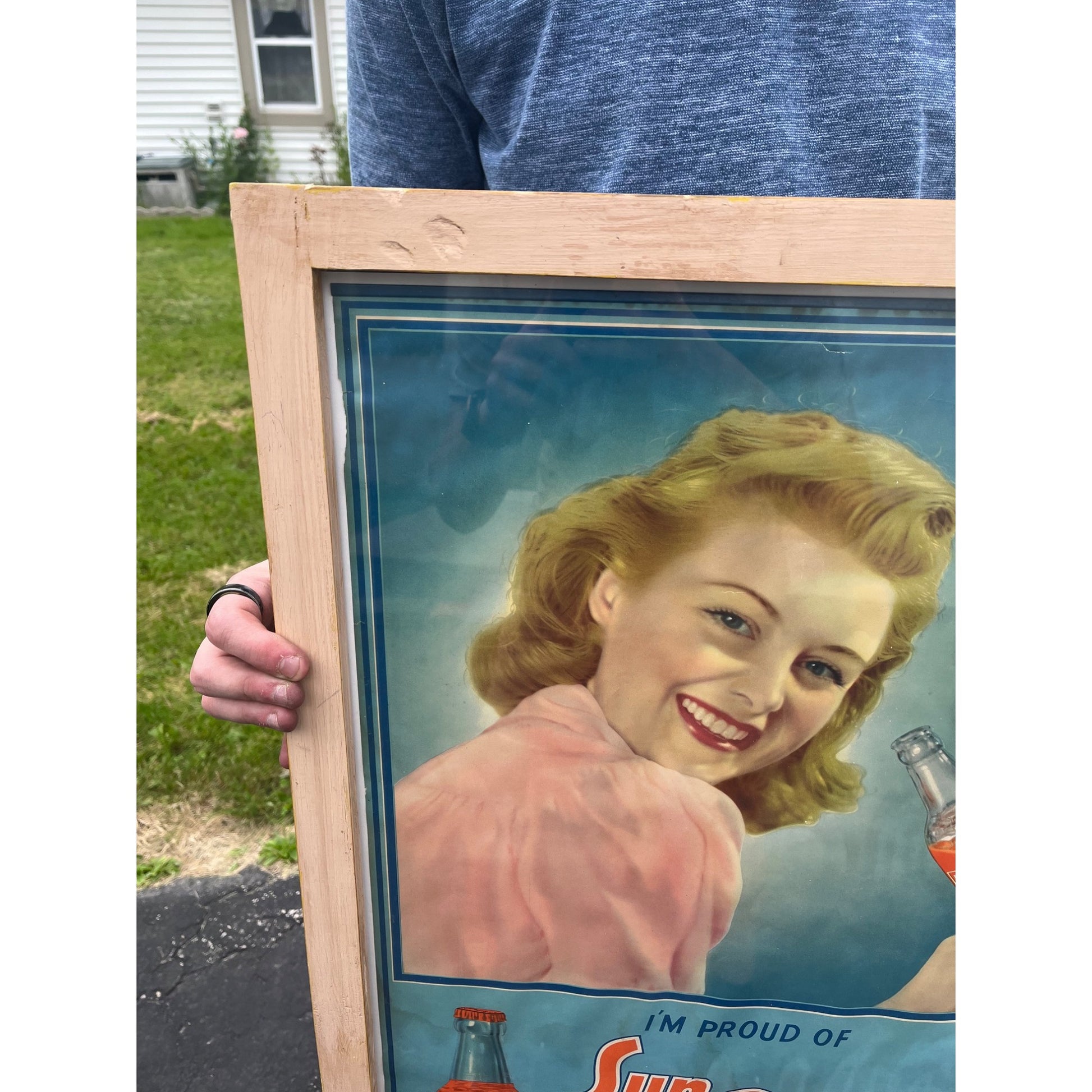 Vintage 1941 Sun Crest Suncrest Soda Advertising Calendar Sign