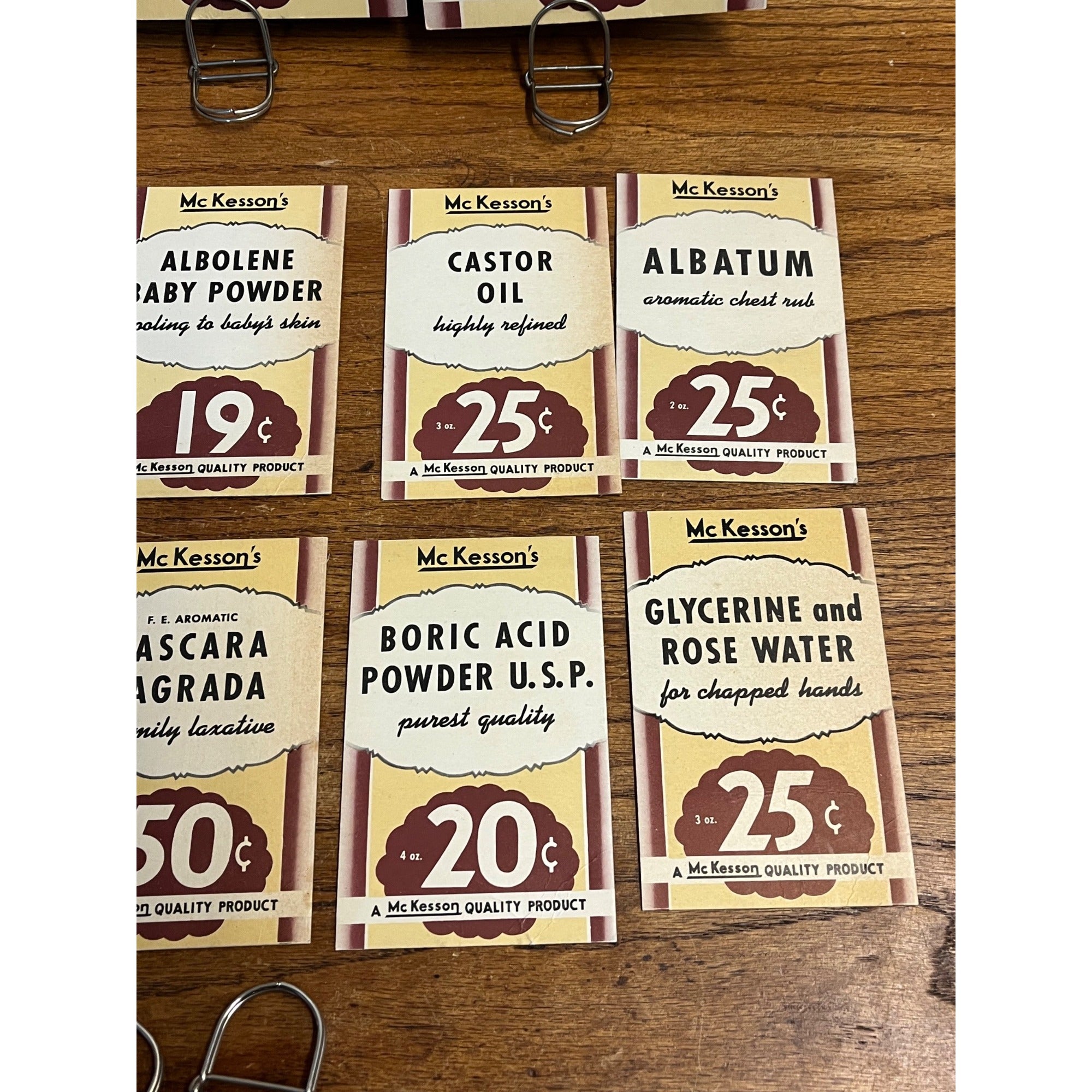Vintage McKesson's Drug Store Advertising Price Signs Store Displays Lot (13)