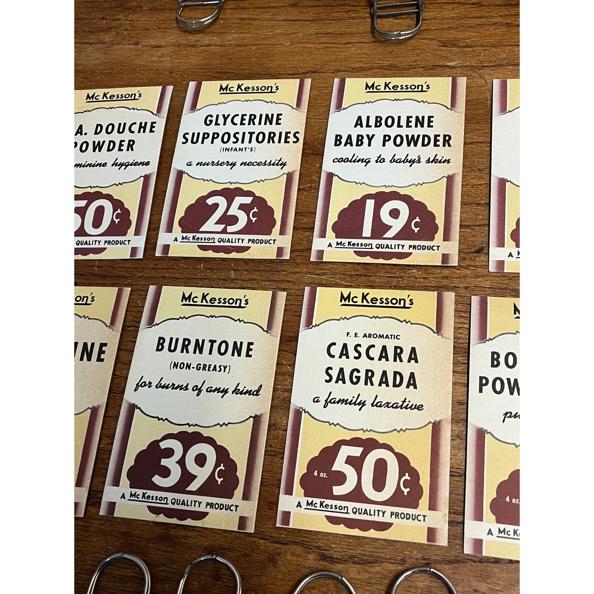 Vintage McKesson's Drug Store Advertising Price Signs Store Displays Lot (13)