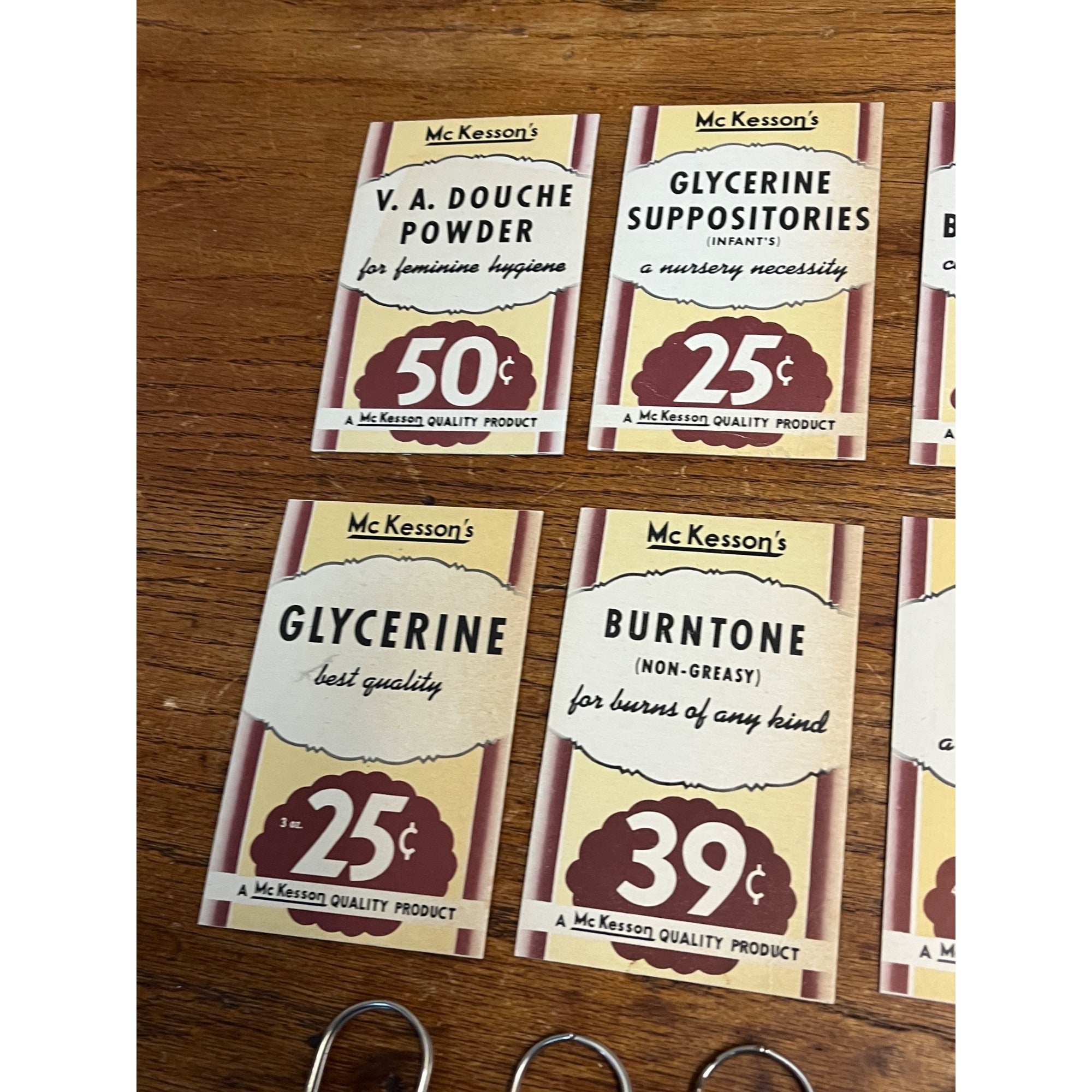 Vintage McKesson's Drug Store Advertising Price Signs Store Displays Lot (13)
