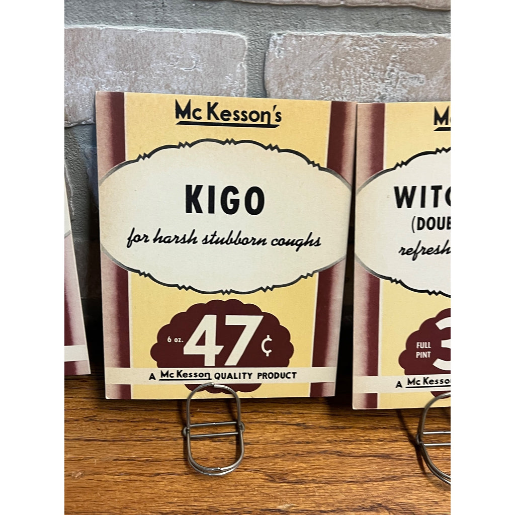 Vintage McKesson's Drug Store Advertising Price Signs Store Displays Lot (13)