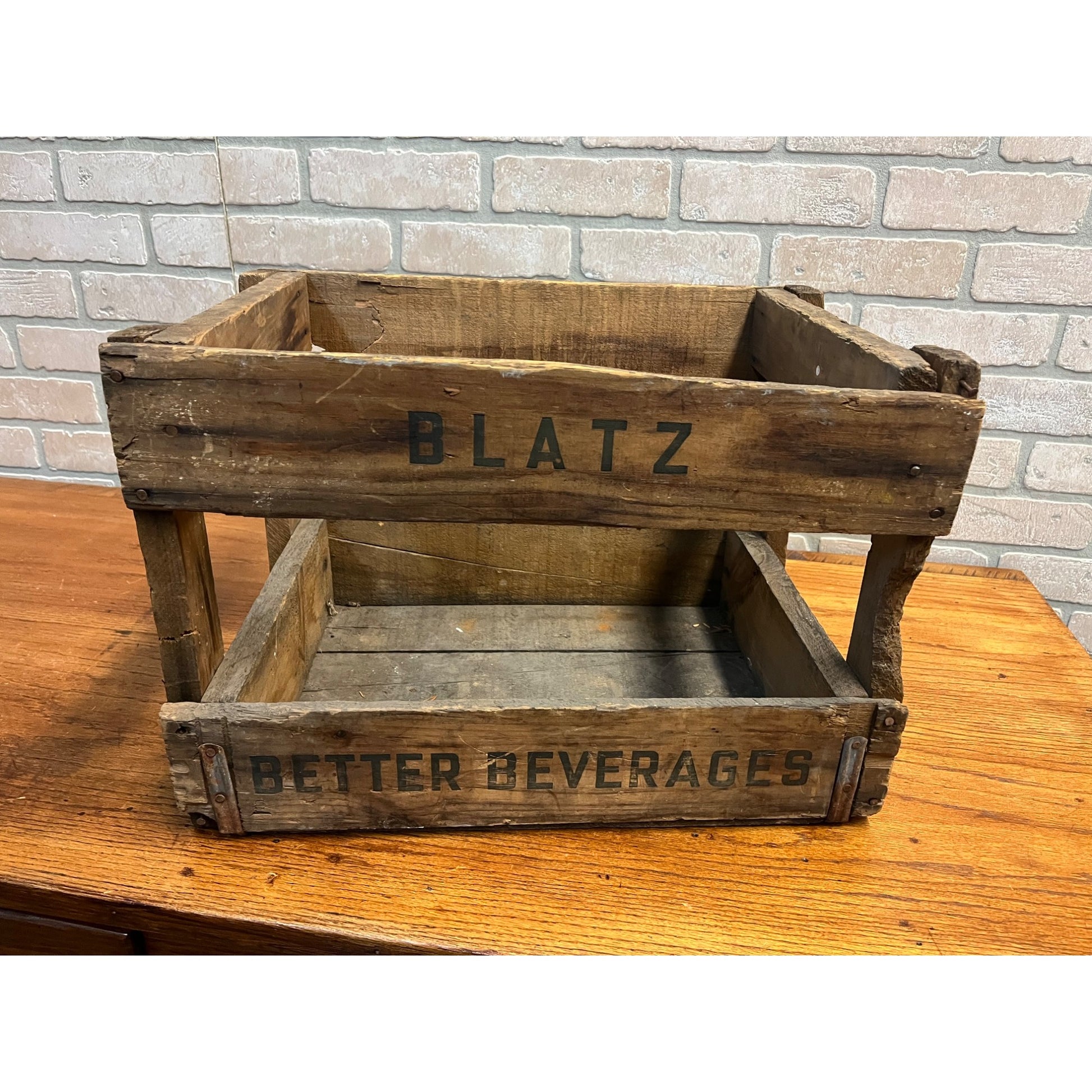 Vintage 1930s Blatz Better Beverages Prohibition Soda Wooden Crate Wis WI