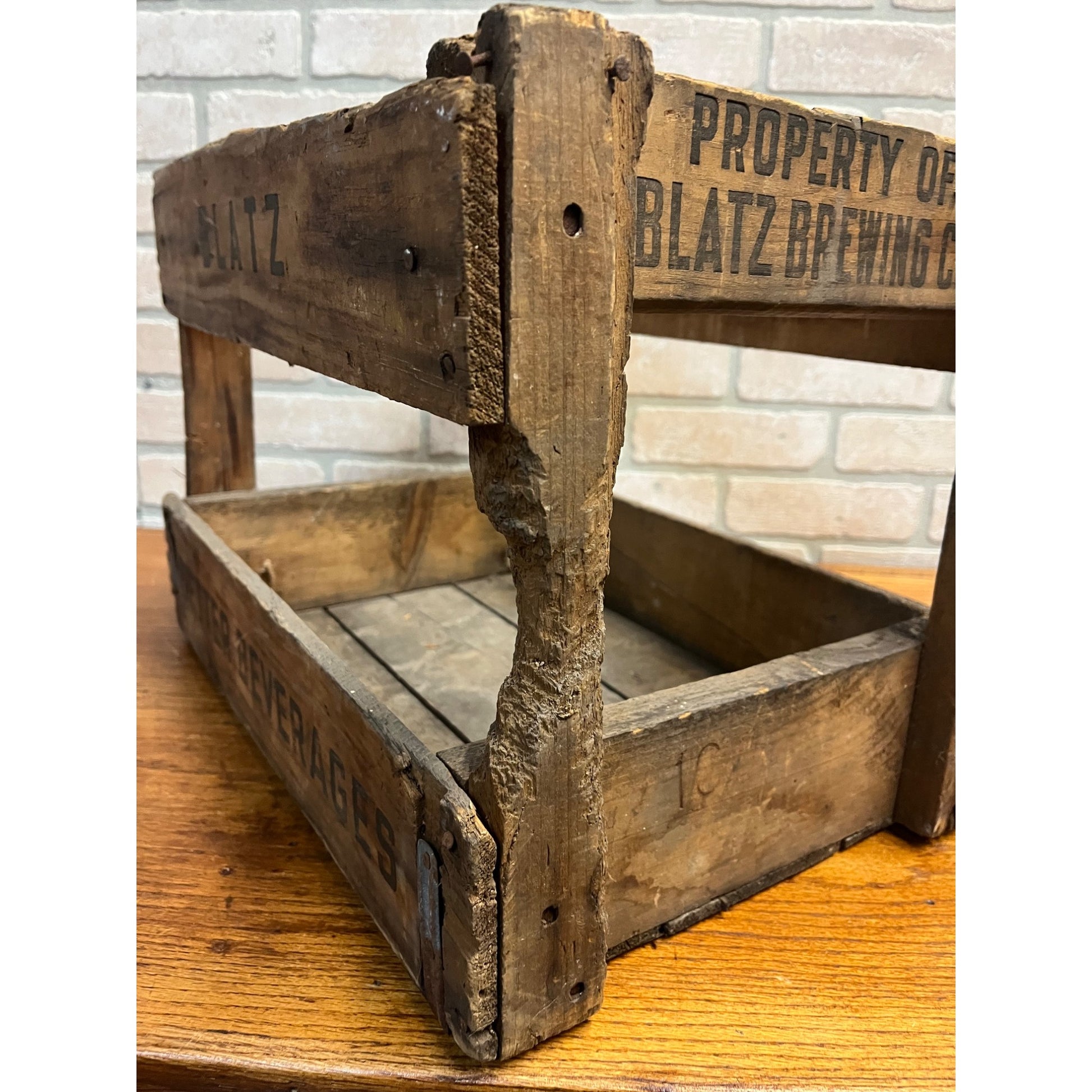 Vintage 1930s Blatz Better Beverages Prohibition Soda Wooden Crate Wis WI