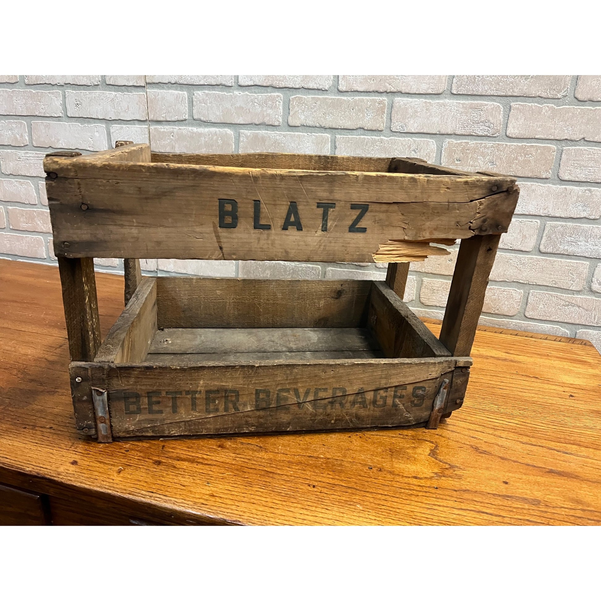 Vintage 1930s Blatz Better Beverages Prohibition Soda Wooden Crate Wis WI