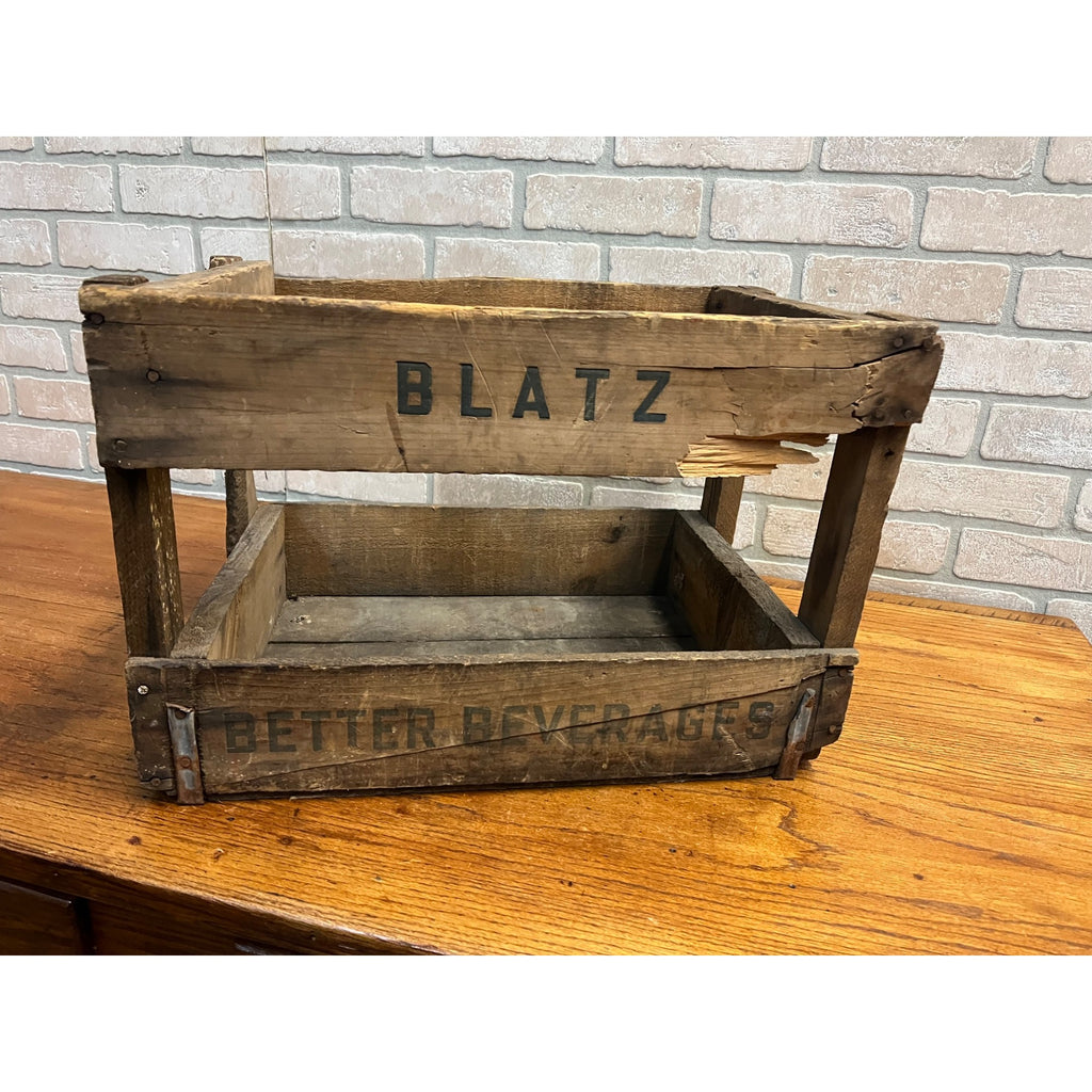 Vintage 1930s Blatz Better Beverages Prohibition Soda Wooden Crate Wis WI