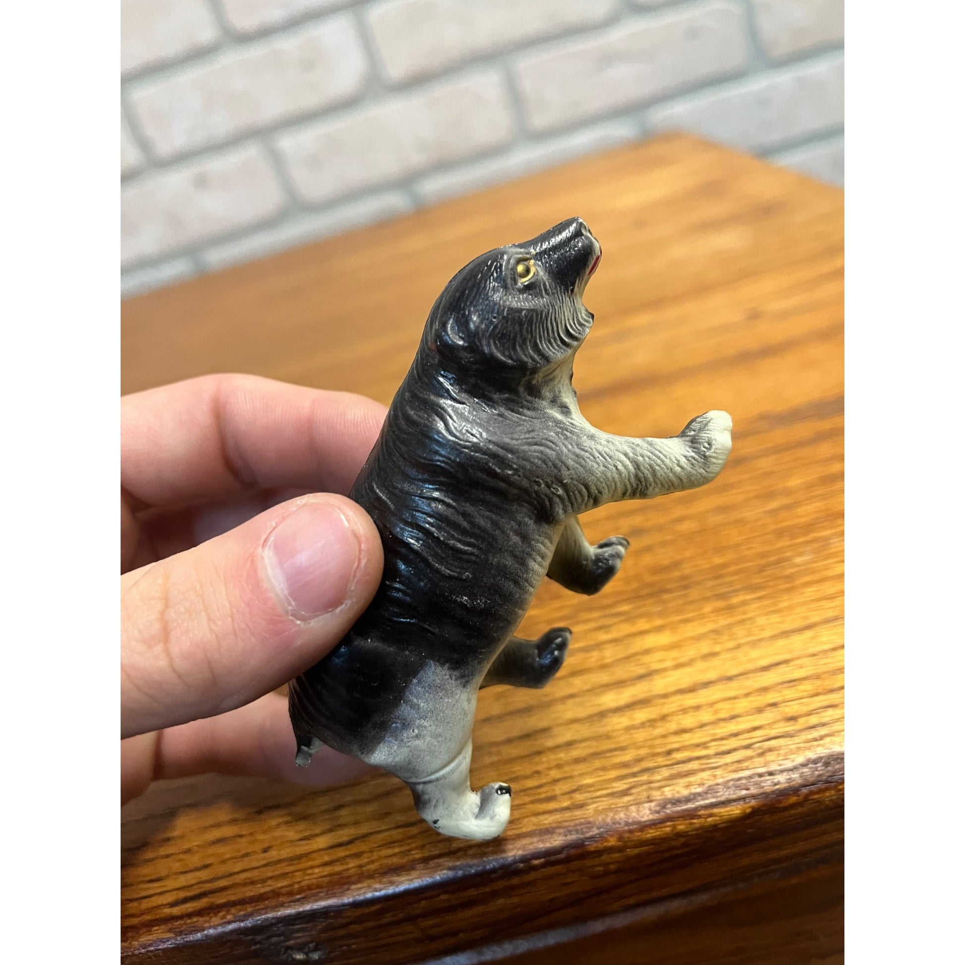 Vintage Dogs Dog Celluloid Toy Christmas Putz Decoration Ornaments Lot (2)