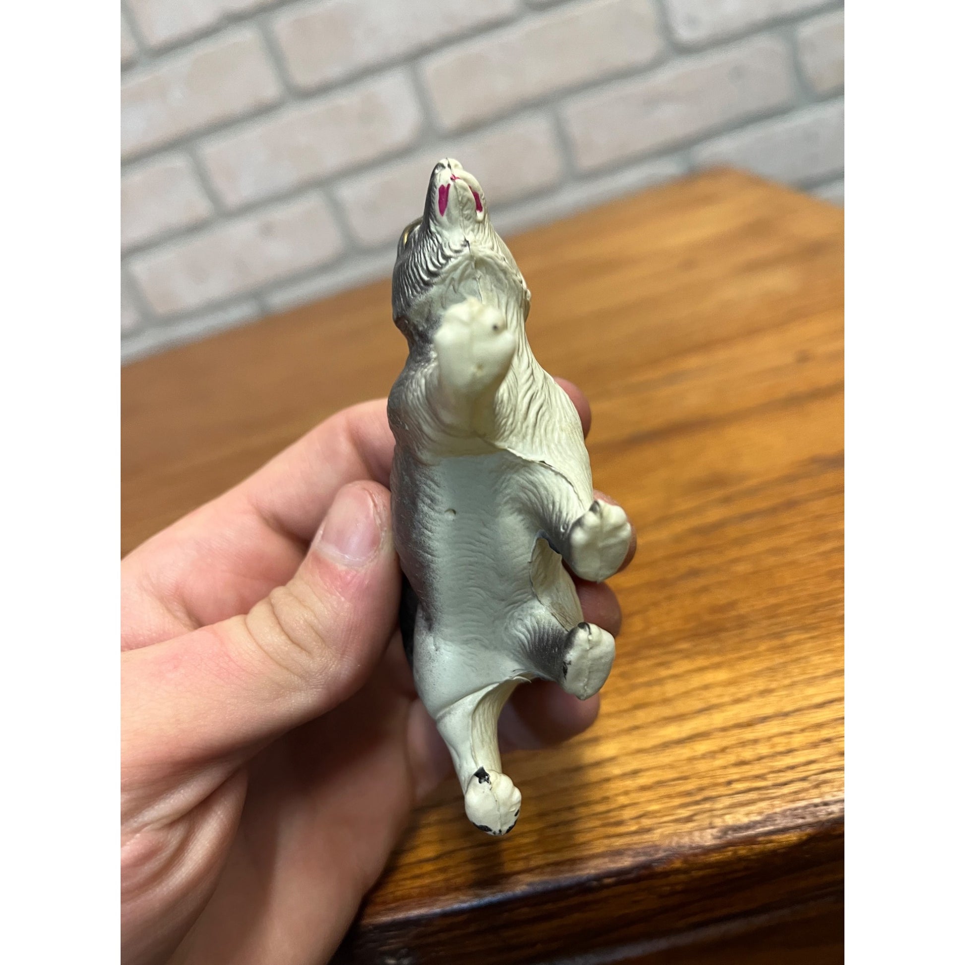 Vintage Dogs Dog Celluloid Toy Christmas Putz Decoration Ornaments Lot (2)