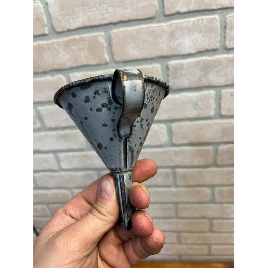 Antique Primitive Grey Graniteware Enamelware Funnel Canning Farmhouse Kitchen Decor