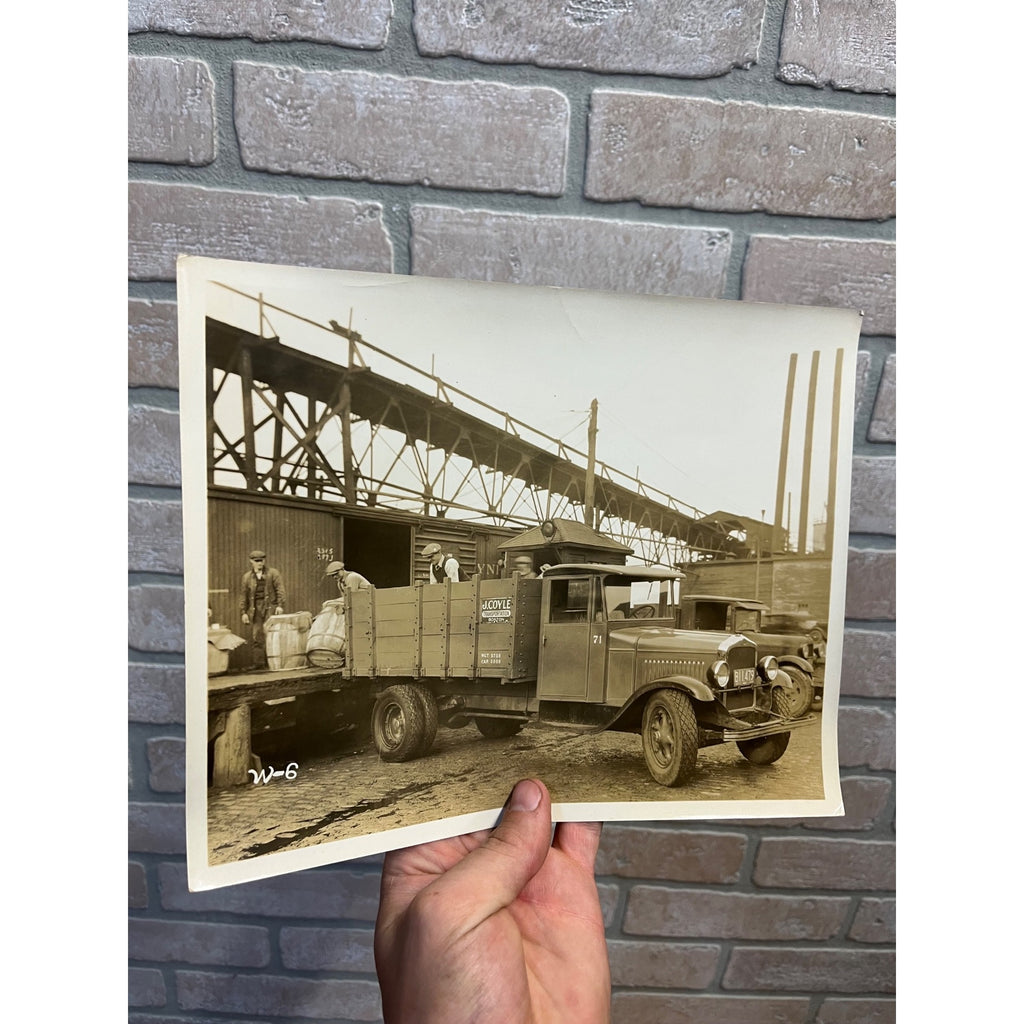 Original 1920s J. Coyle Transportation Co. 1/2 Ton Truck Promotional Photograph
