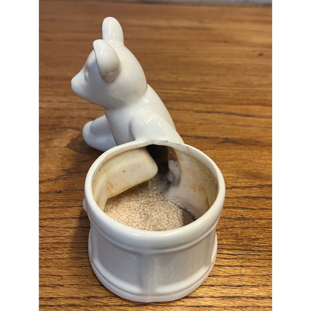 Vintage Haeger Ceramic Planter Teddy Bear With Drum Winnie the Pooh Style Nursery Cute