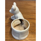 Vintage Haeger Ceramic Planter Teddy Bear With Drum Winnie the Pooh Style Nursery Cute