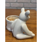 Vintage Haeger Ceramic Planter Teddy Bear With Drum Winnie the Pooh Style Nursery Cute