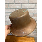 Vintage Copper Top Hat Millinery Drying Mold Form Hatmaker Block Primitive