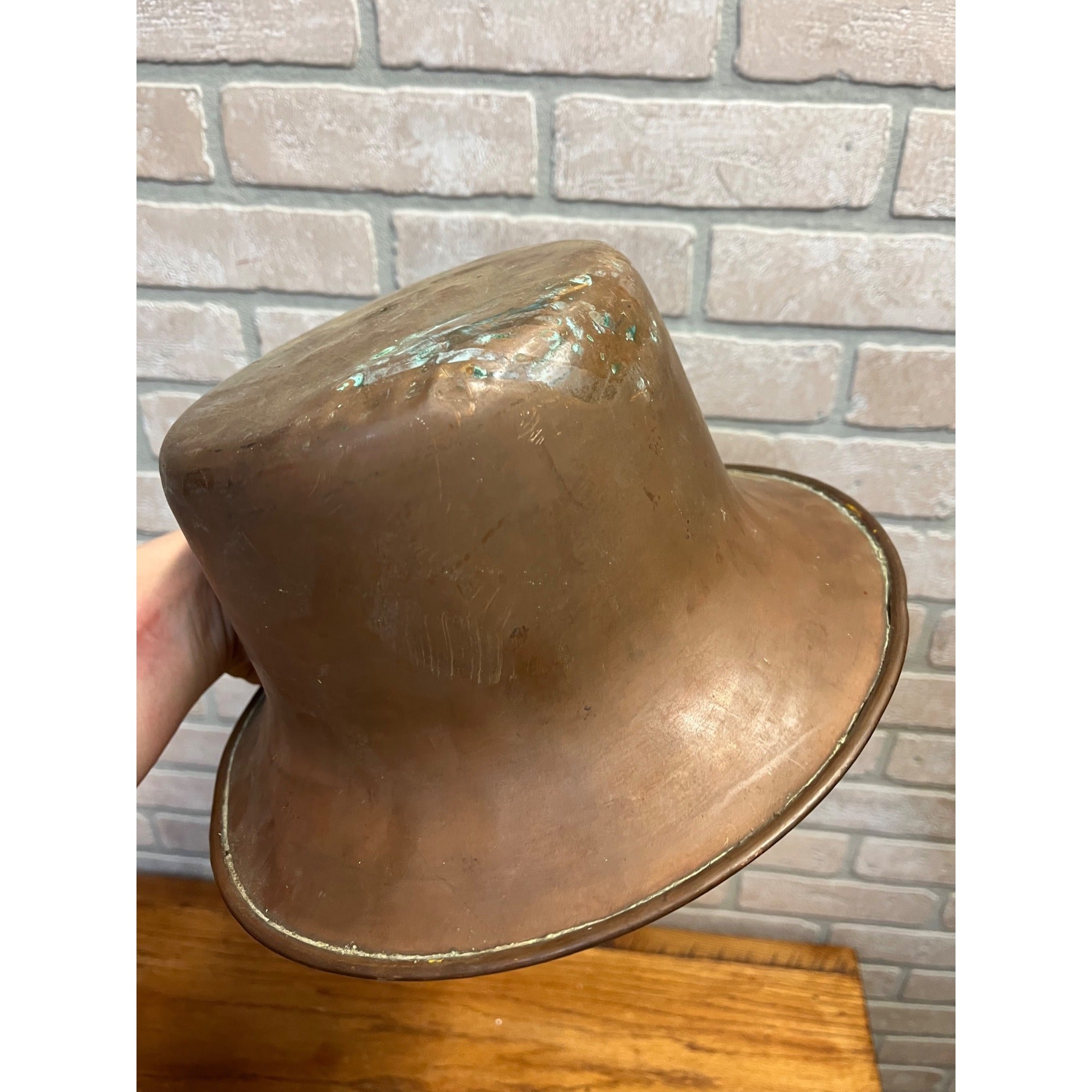 Vintage Copper Top Hat Millinery Drying Mold Form Hatmaker Block Primitive