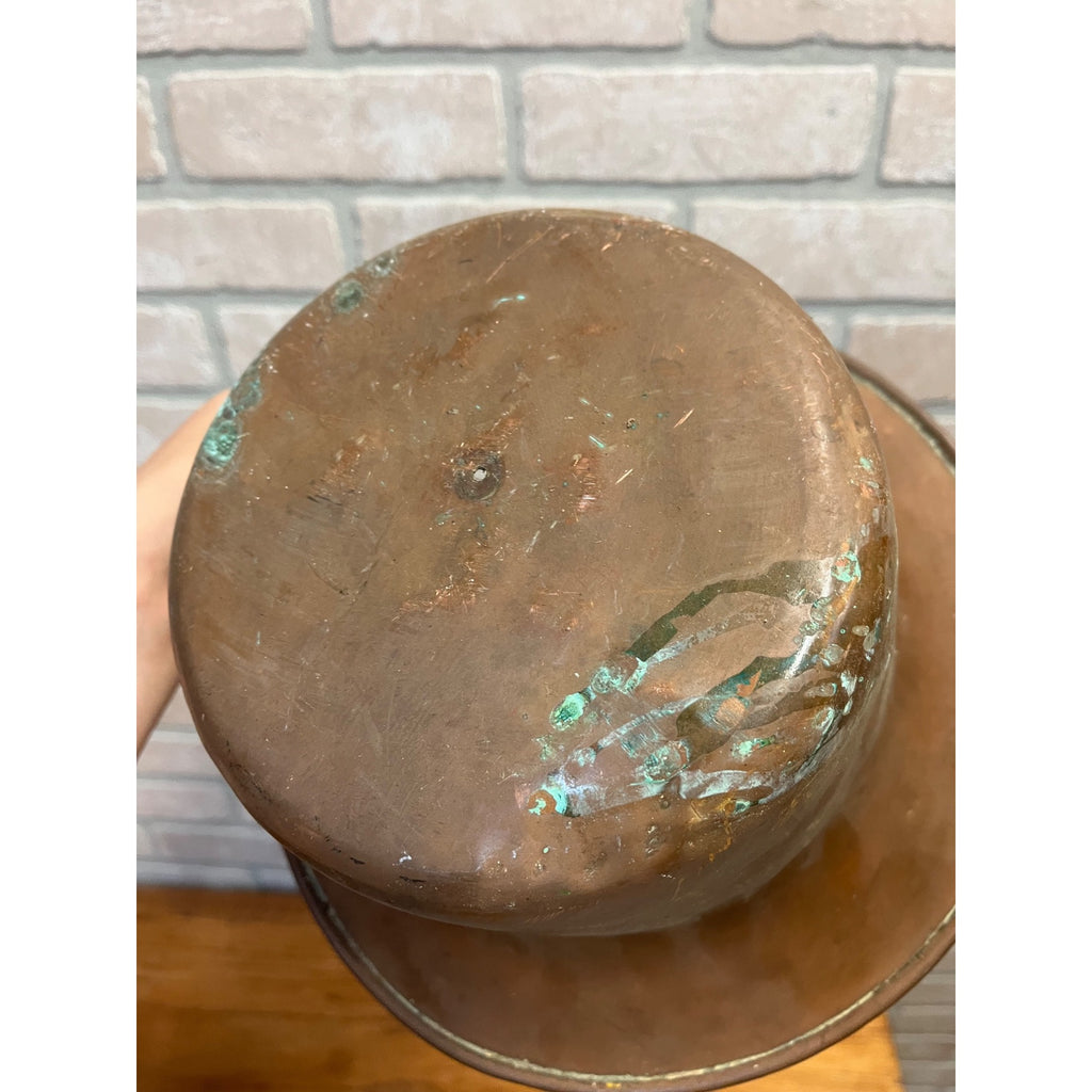 Vintage Copper Top Hat Millinery Drying Mold Form Hatmaker Block Primitive