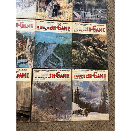 Vintage 1987 Fur, Fish, & Game Full Year Hunting Fishing Outdoorsman Magazines