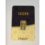 IGR 0.5 Grams Pure Gold Bar Assay 0.999 Fine Gold Sigma Verified Bullion