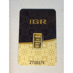 IGR 0.5 Grams Pure Gold Bar Assay 0.999 Fine Gold Sigma Verified Bullion