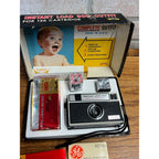 Vintage Imperial Instant Load 900 Camera With Original Box and Flash Accessories, Focal Film Circa 1965 Chicago, IL Untested