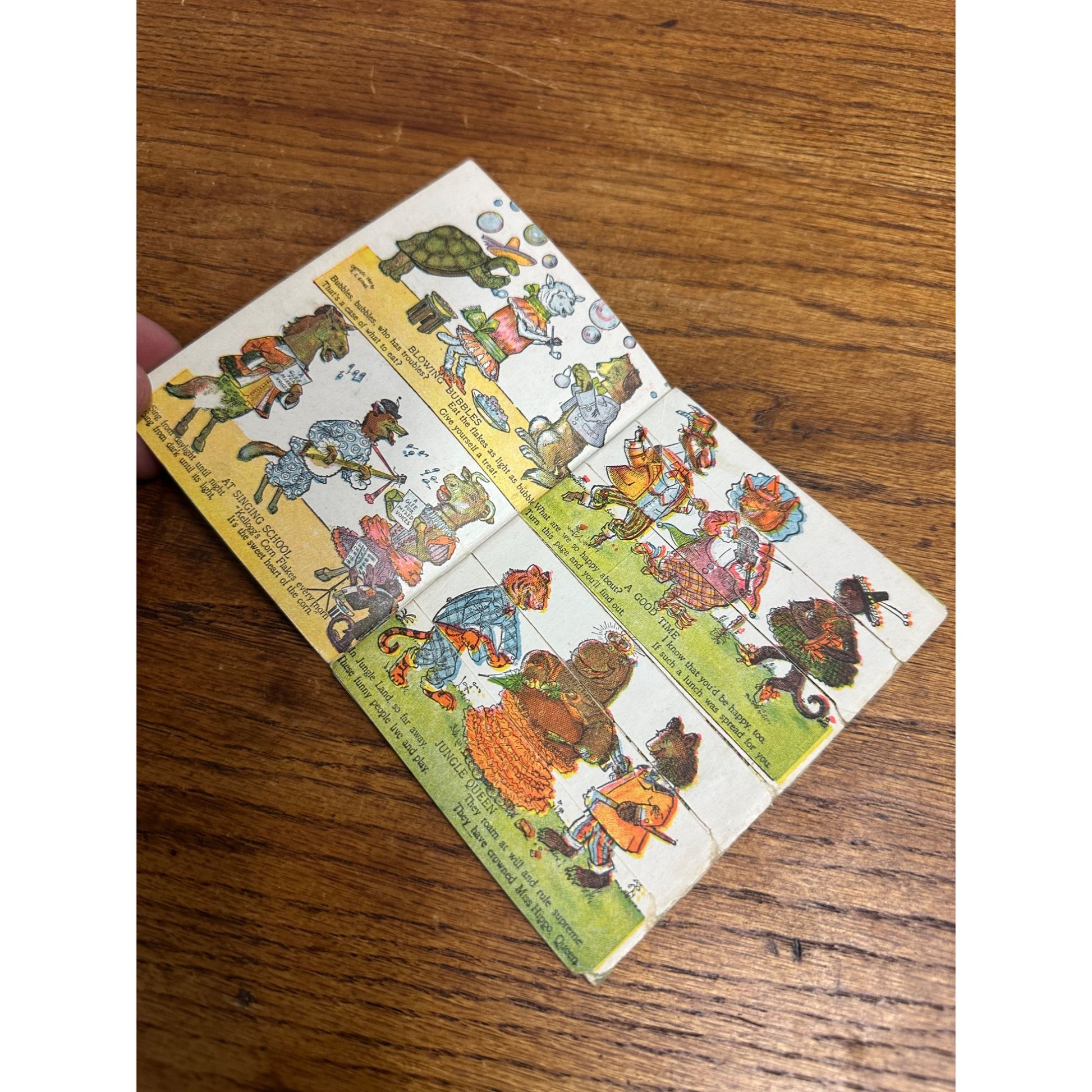 Antique 1909 Kellogg's Funny Jungleland Moving Pictures Book Illustrated Advertising