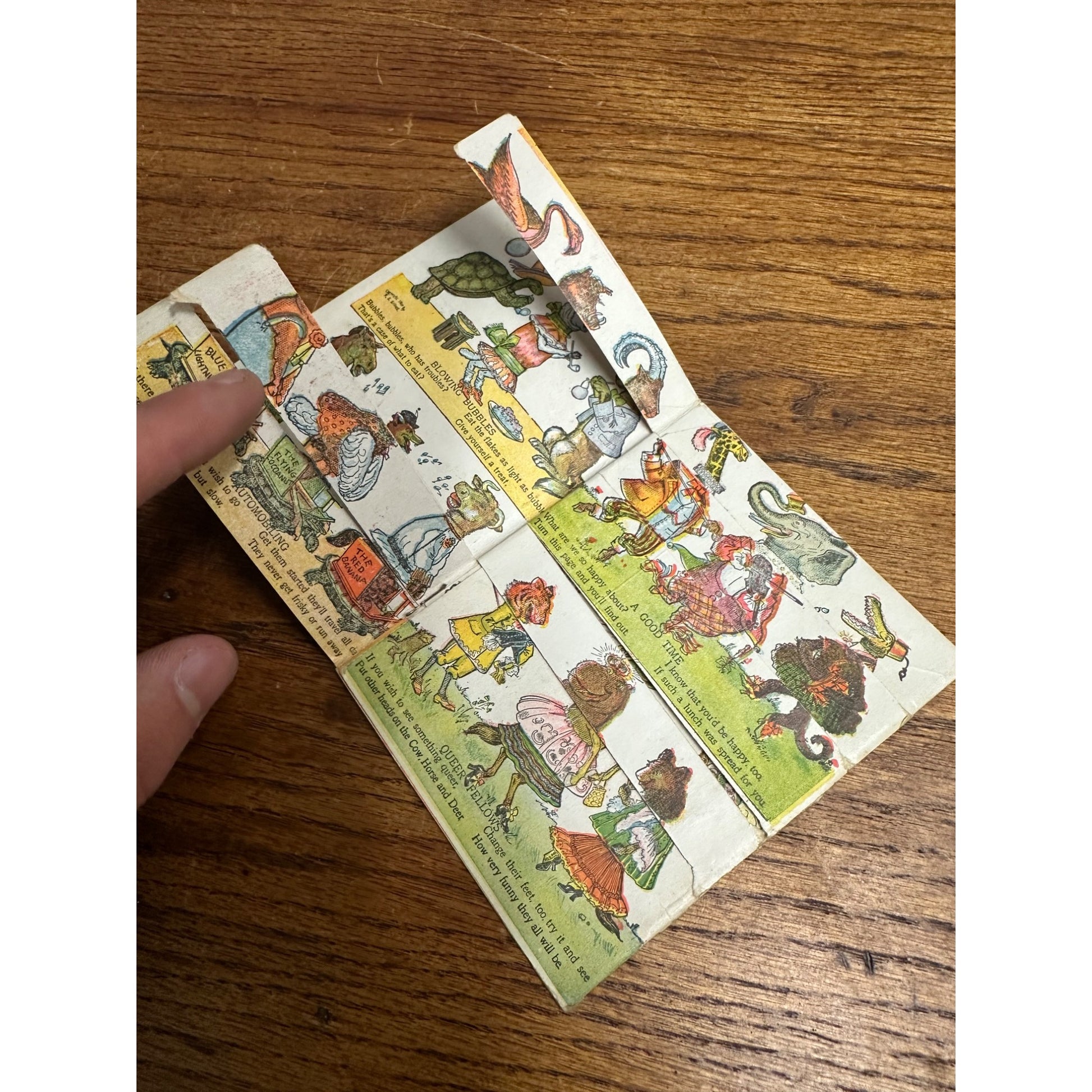 Antique 1909 Kellogg's Funny Jungleland Moving Pictures Book Illustrated Advertising