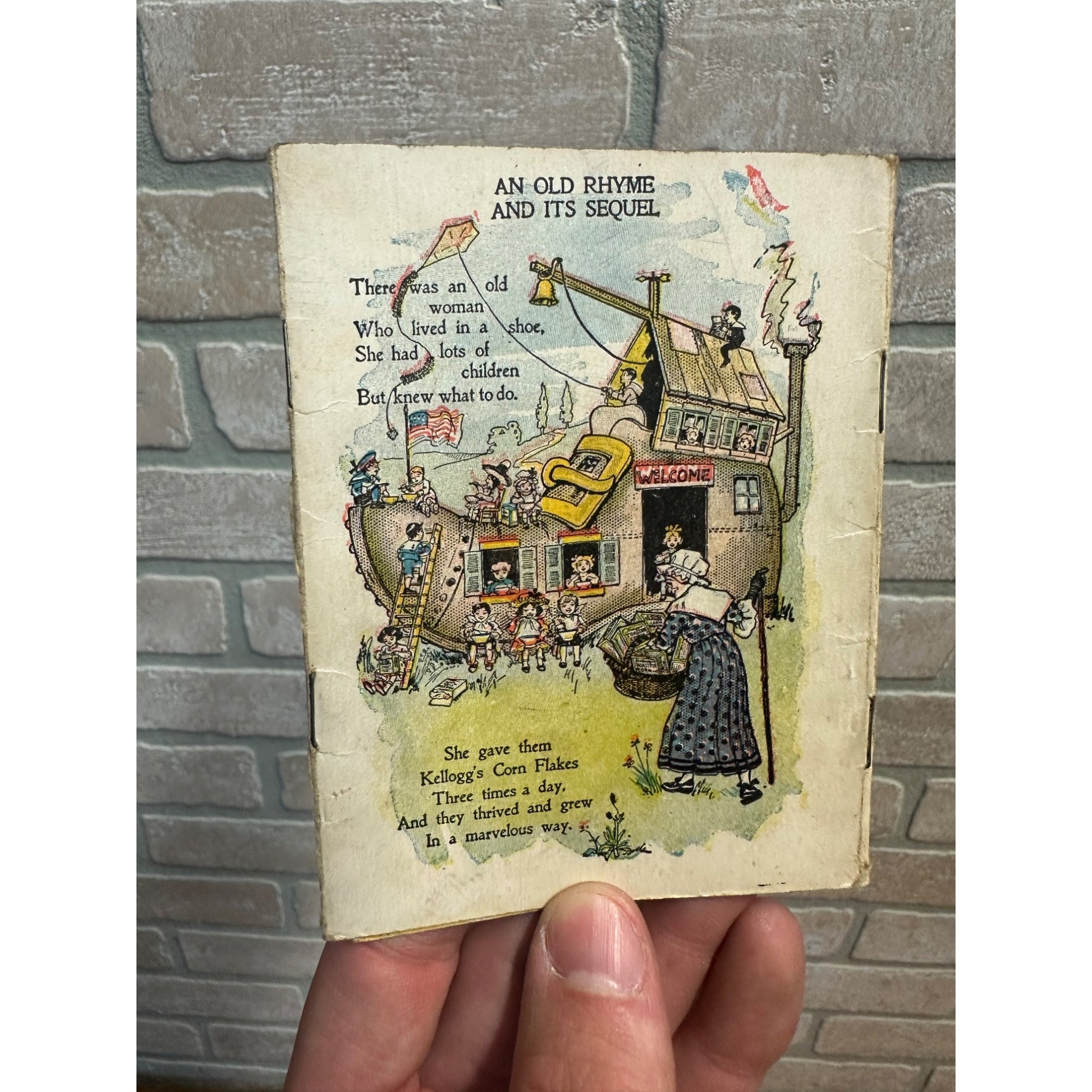 Antique 1909 Kellogg's Funny Jungleland Moving Pictures Book Illustrated Advertising