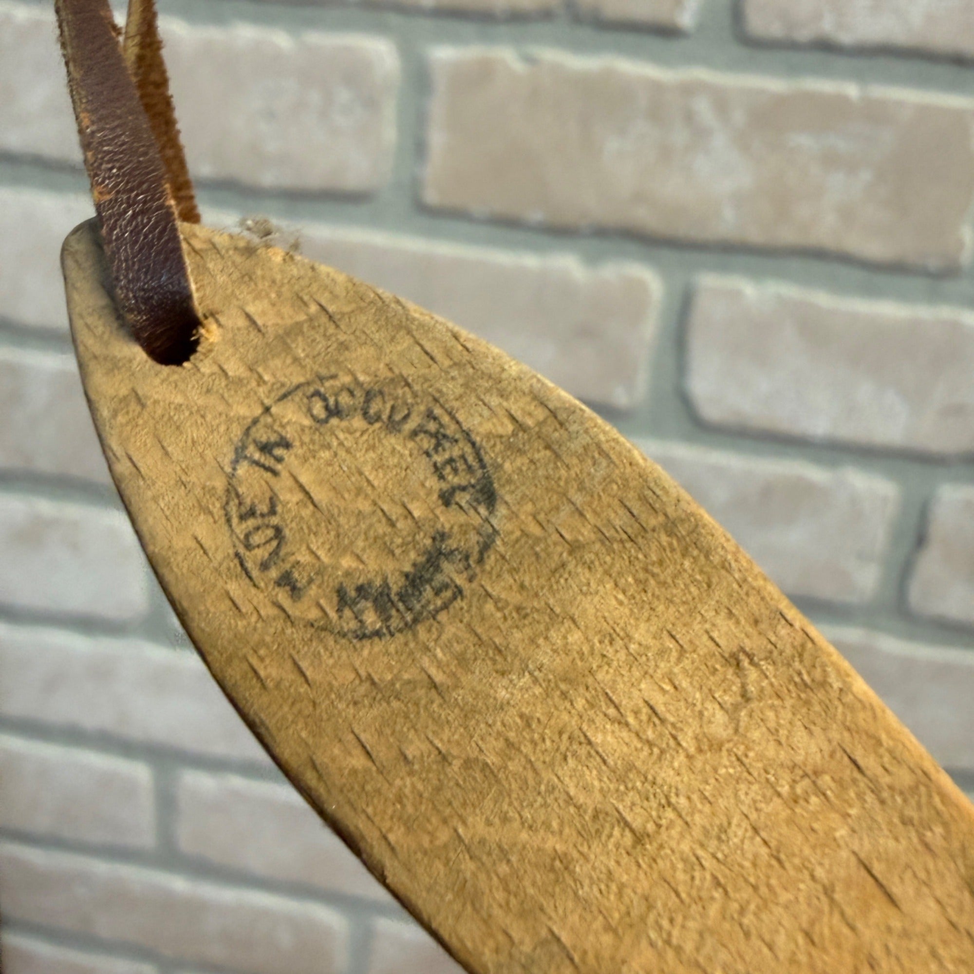 Vintage Primitive Ornate 1940s WOODEN SPOON Marked MADE IN OCCUPIED JAPAN
