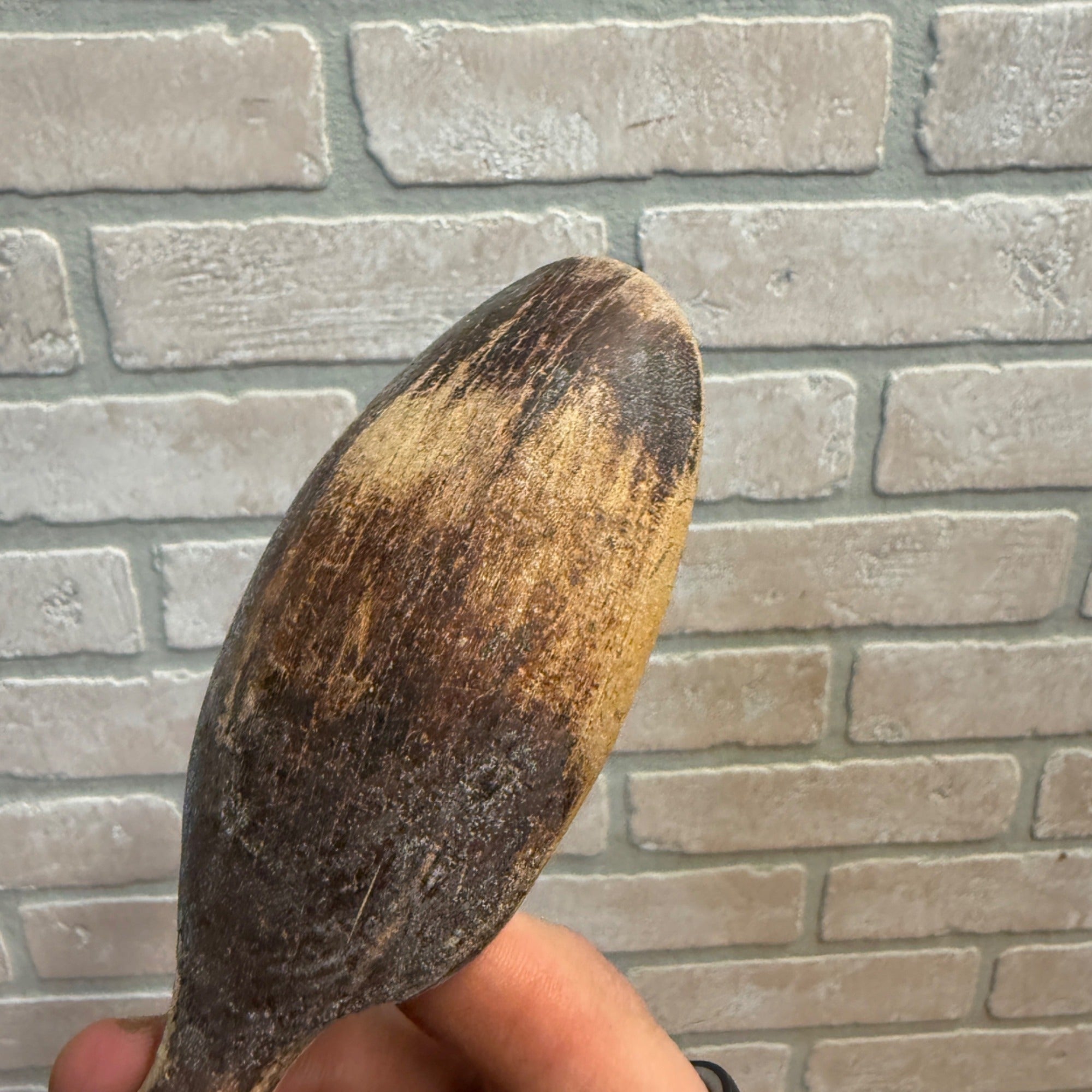 Vintage Primitive Ornate 1940s WOODEN SPOON Marked MADE IN OCCUPIED JAPAN
