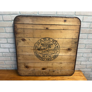 Antique Stove Board by the Wabash Screen Door Company Wood Sign (30” x 30”)