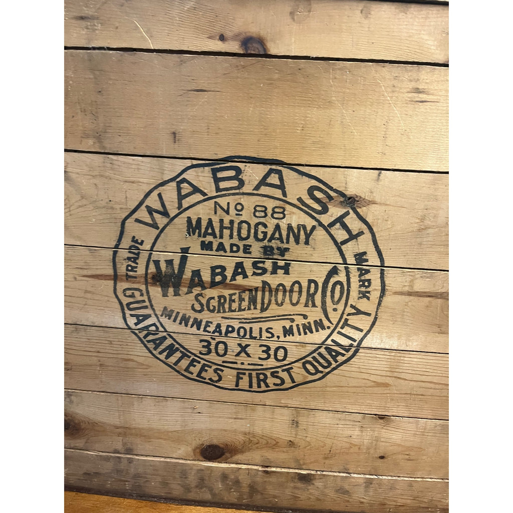 Antique Stove Board by the Wabash Screen Door Company Wood Sign (30” x 30”)