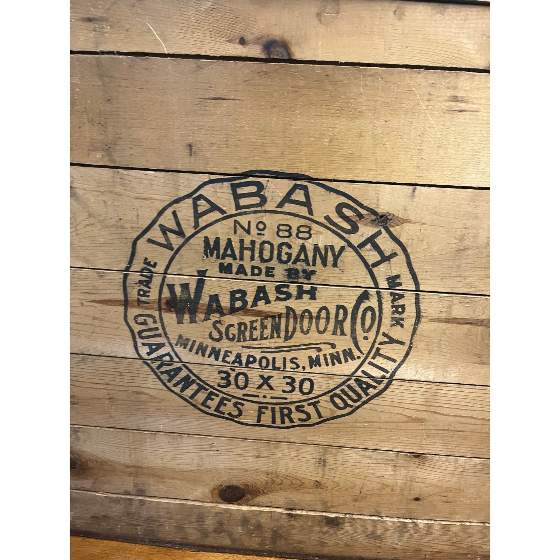 Antique Stove Board by the Wabash Screen Door Company Wood Sign (30” x 30”)