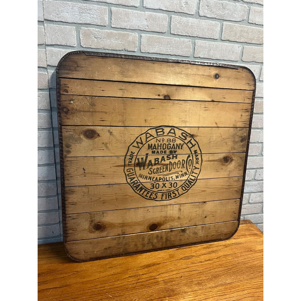Antique Stove Board by the Wabash Screen Door Company Wood Sign (30” x 30”)