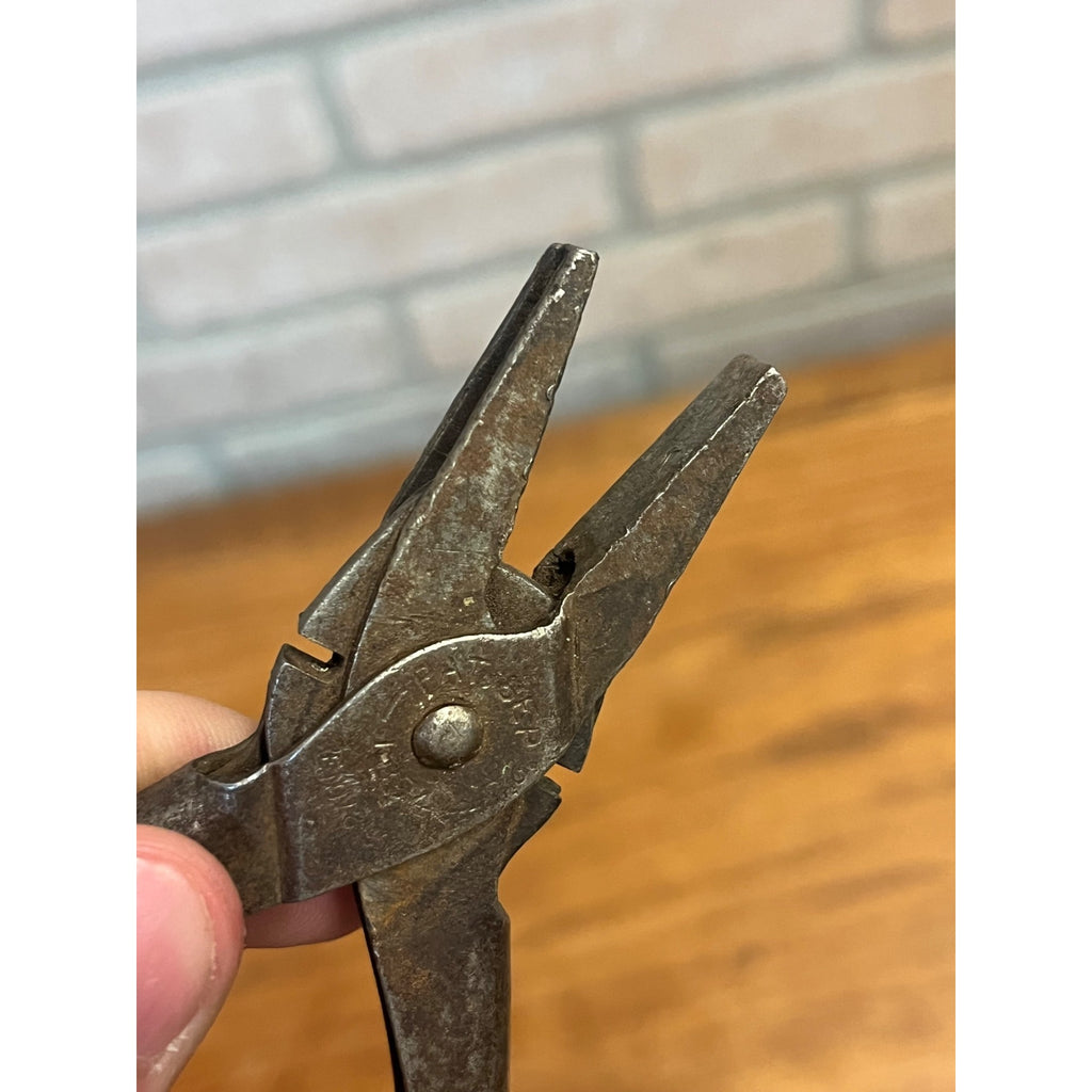 Old Vintage Lodi 5-1/2"" Duckbill Pliers Jaws 1894 Patent Bernard Schollhorn
