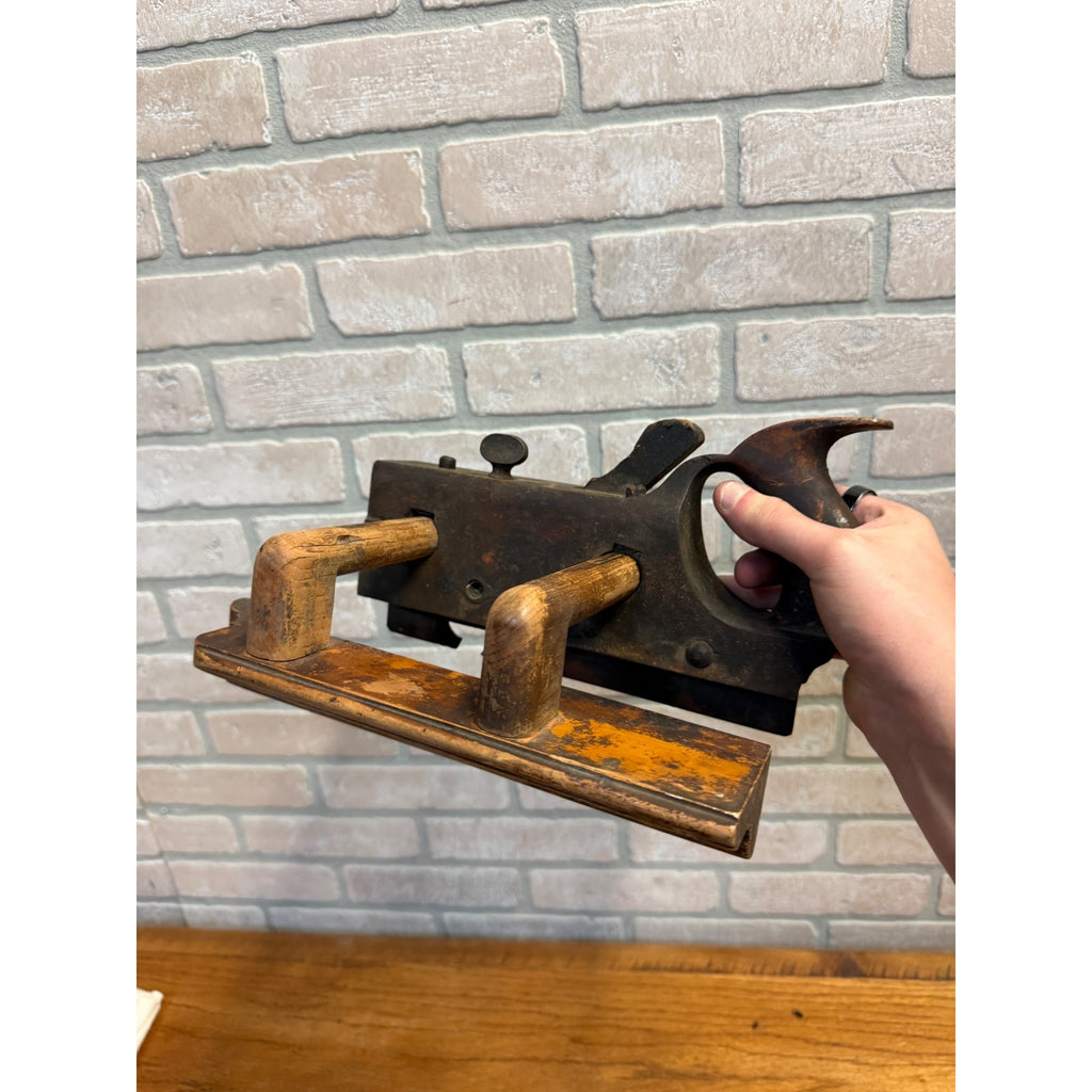 Antique 1900s H. Chapin No. 240 Handled Plow Plane Woodworking Tool