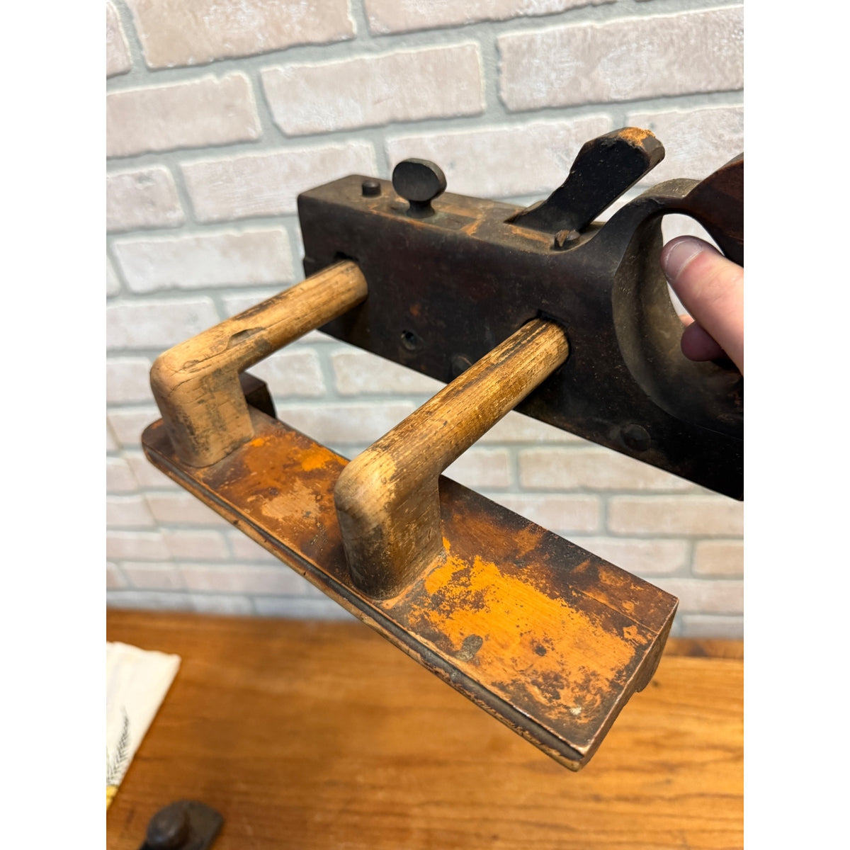 Antique 1900s H. Chapin No. 240 Handled Plow Plane Woodworking Tool