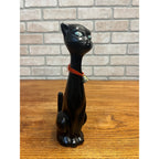 Vintage Beardmore "Blackie the Black Cat" Figurine Bank Collar Halloween MCM