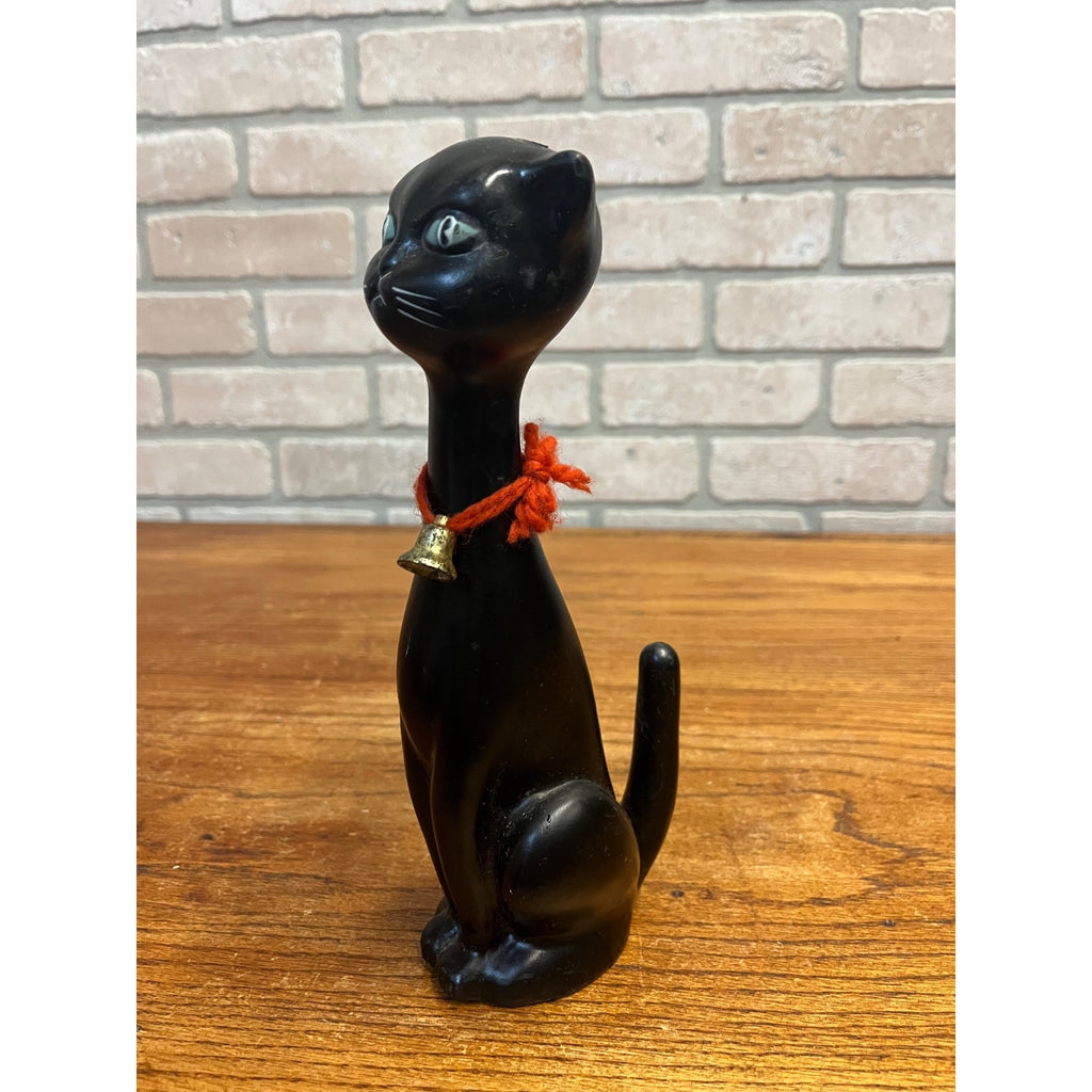 Vintage Beardmore "Blackie the Black Cat" Figurine Bank Collar Halloween MCM