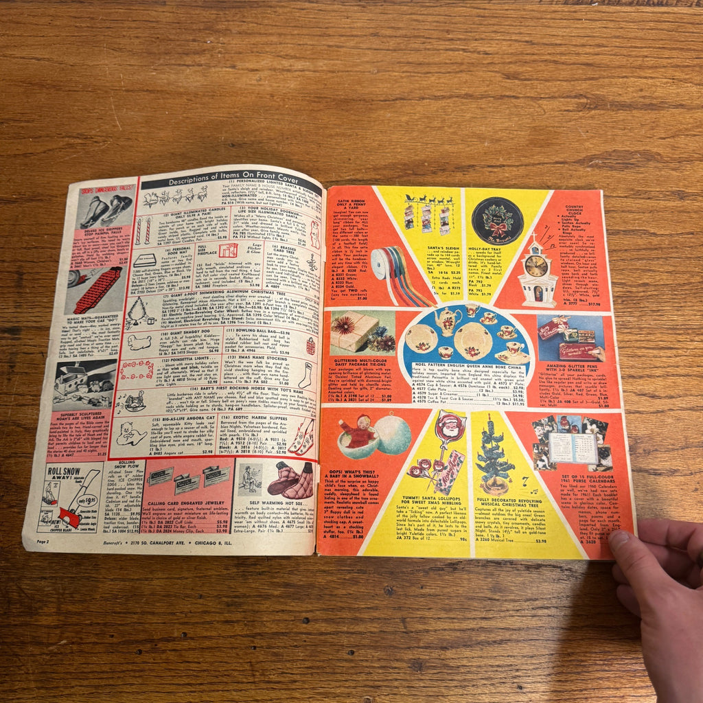 Bancroft's Vintage 1961 Christmas Gift Guide Catalog MCM Advertising Home