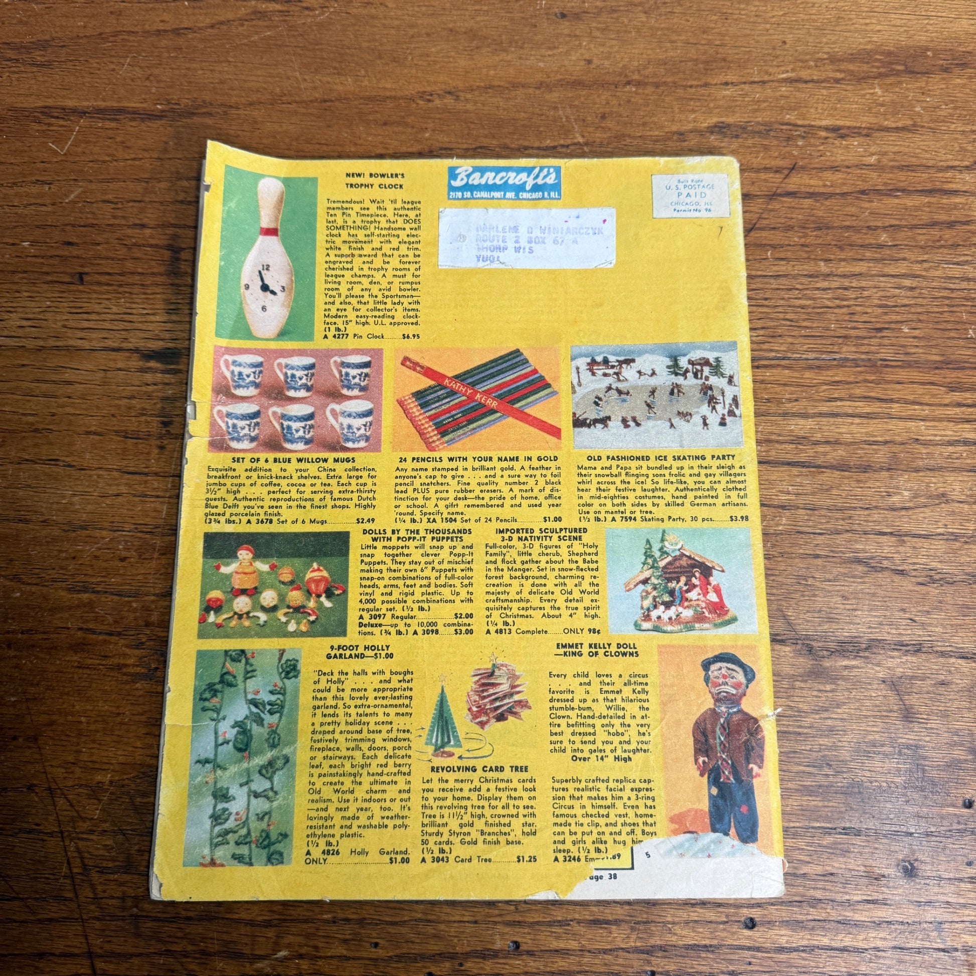Bancroft's Vintage 1961 Christmas Gift Guide Catalog MCM Advertising Home