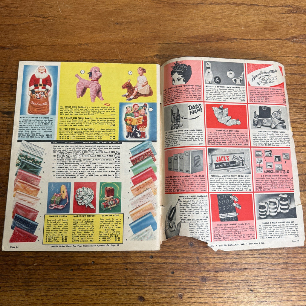 Bancroft's Vintage 1961 Christmas Gift Guide Catalog MCM Advertising Home
