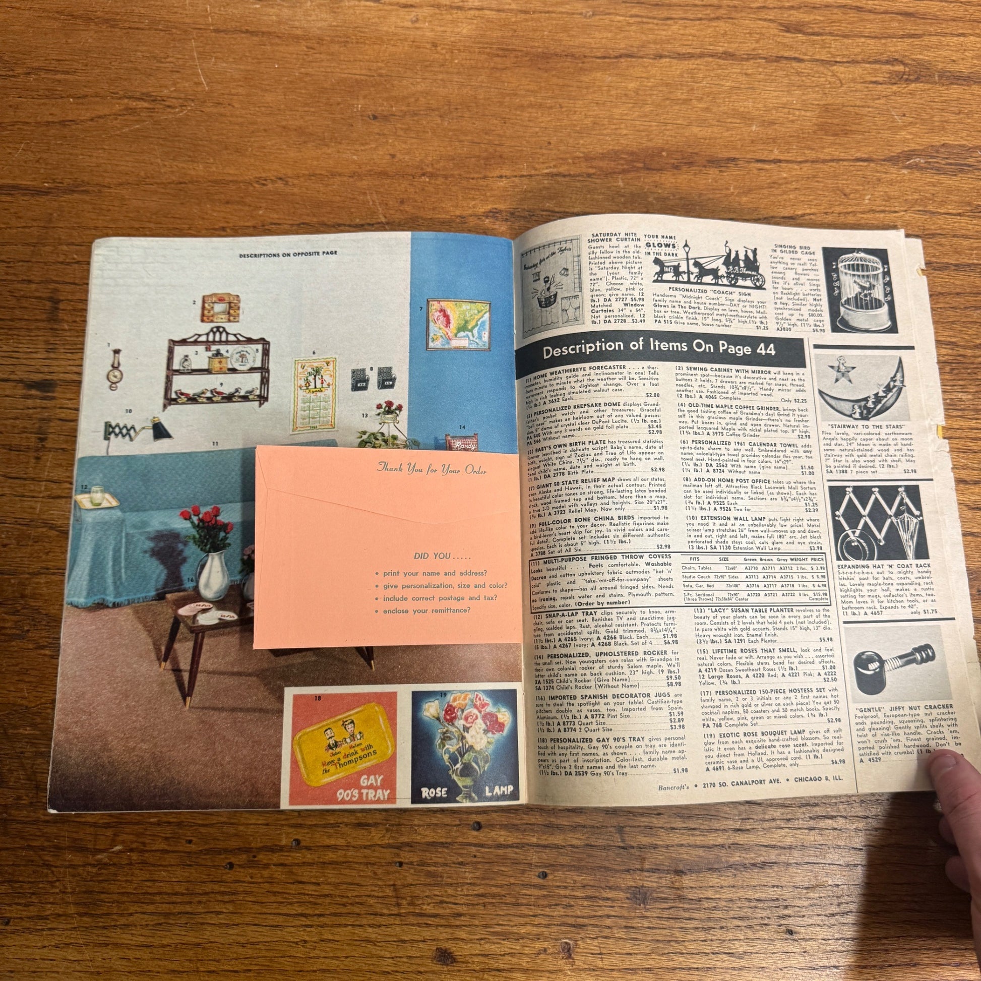 Bancroft's Vintage 1961 Christmas Gift Guide Catalog MCM Advertising Home